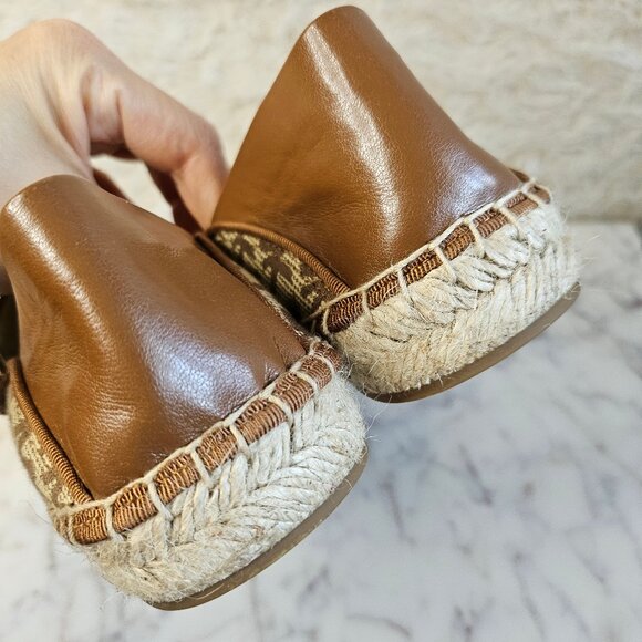Michael Kors Lenny Logo Jacquard Slip-On Espadrille Size:  US 6.5M - Picture 6 of 7
